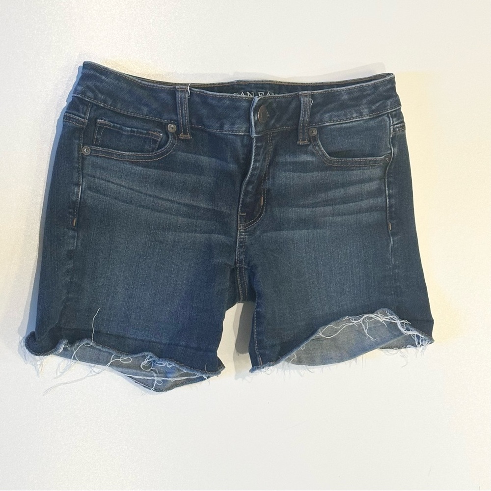 AMERICAN EAGLE 360 SUPER STRETCH MIDI WITH RAW HEM